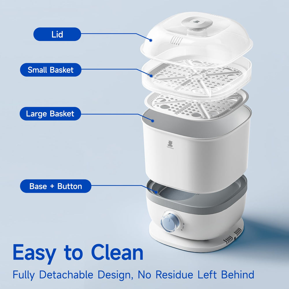 Snow Bear detachable design makes quick, residue-free cleaning after cycles.