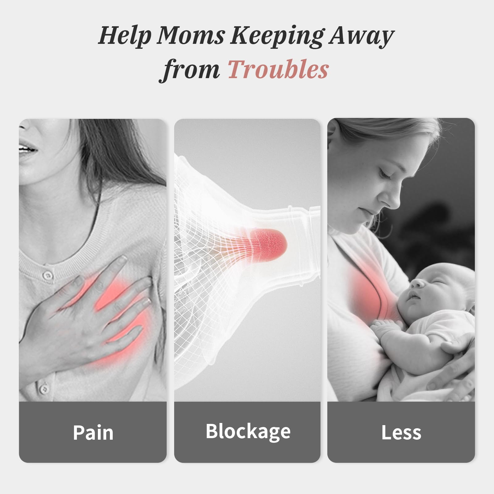 Snow Bear Electric Breast Pump easy assembly and disassembly for convenient cleaning