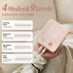 Snow Bear Electric Breast Pump four modes and nine suction levels for personalized comfort