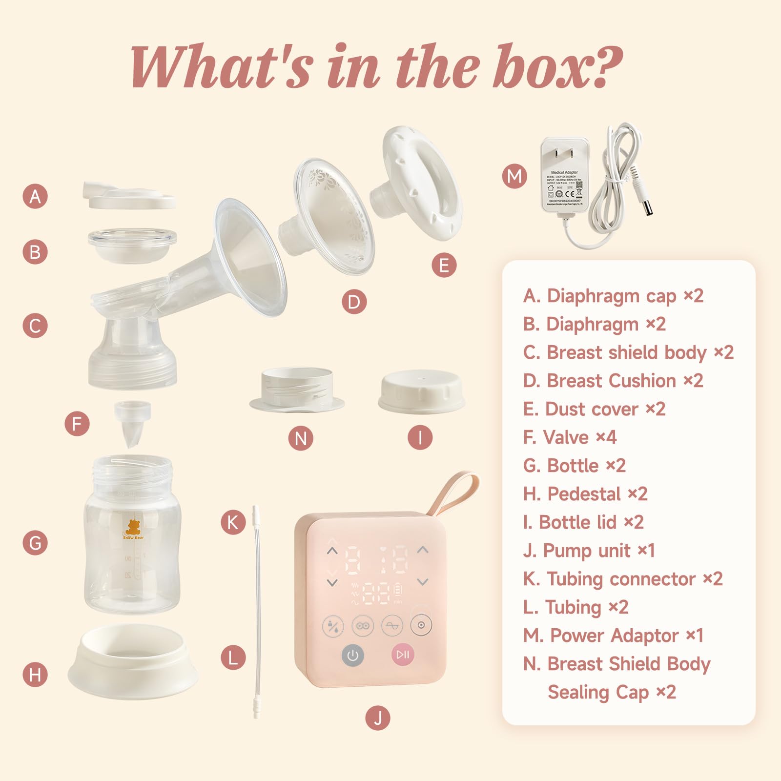 Snow Bear Electric Breast Pump quiet operation for calm pumping sessions
