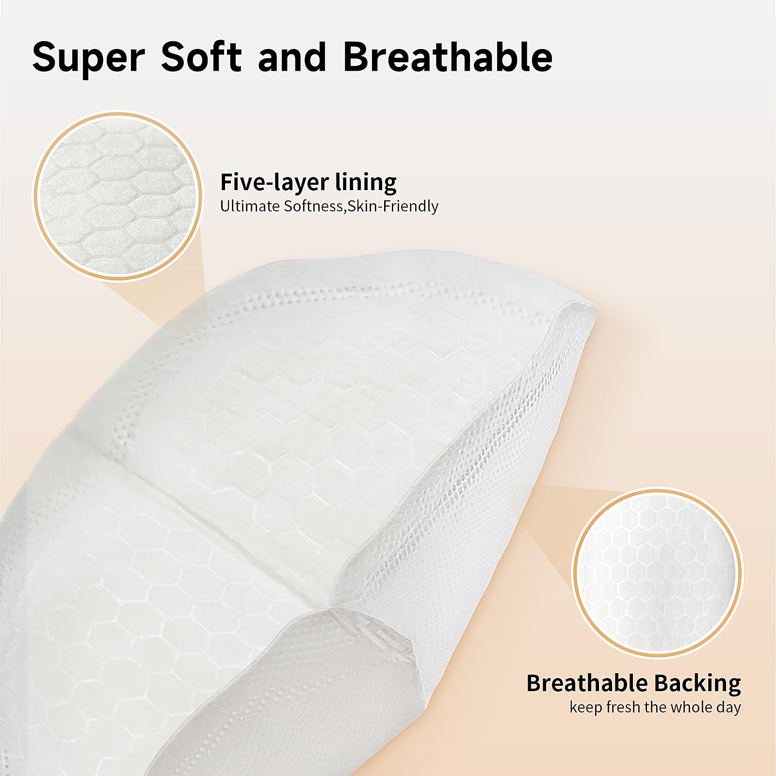 Snow Bear nursing pad with soft top layer provides skin-friendly comfort.