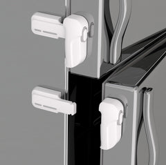 Snowharp latch with upgraded front and rear buttons for safer one-handed operation.