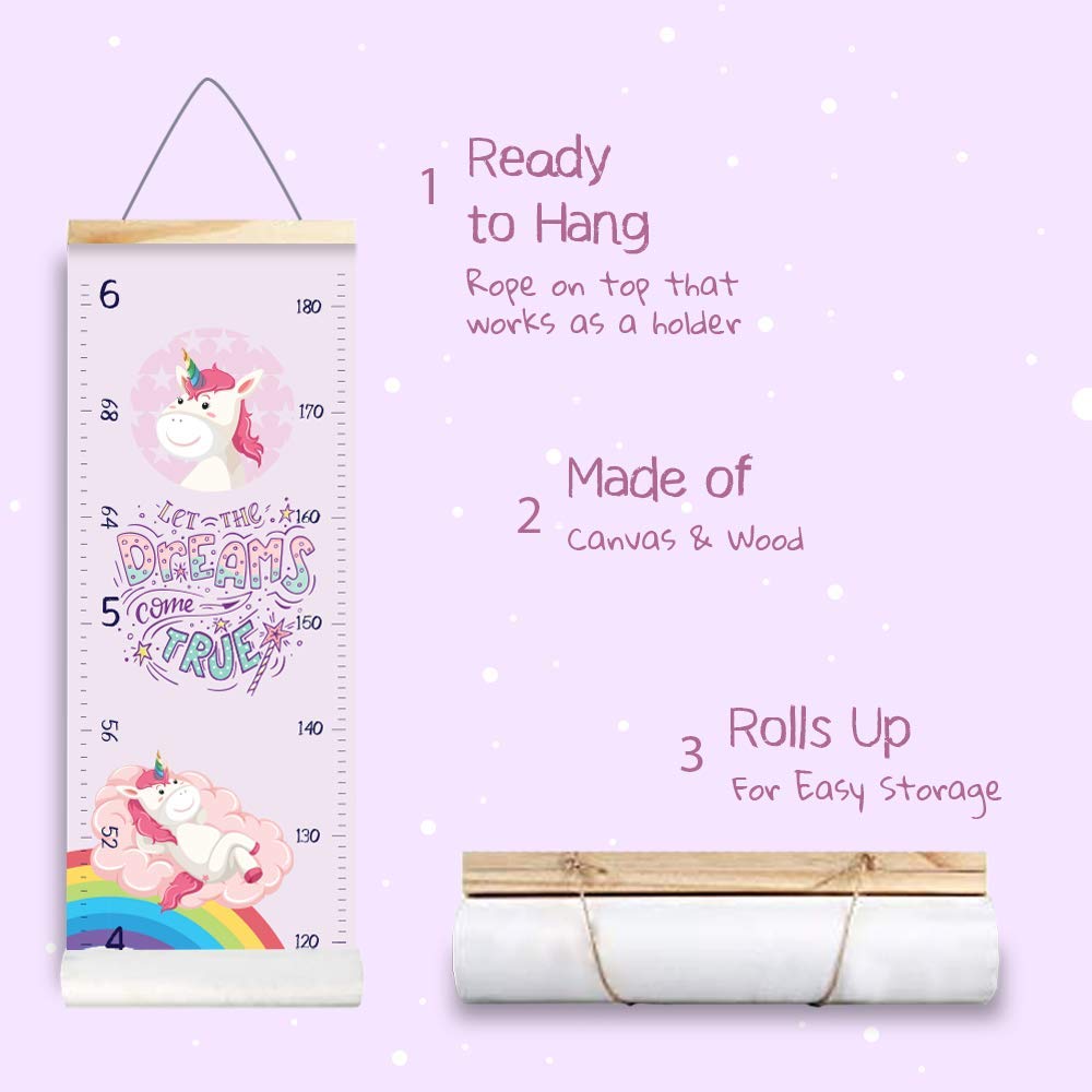SNSOU unicorn wall hanging with rope enables quick setup in kids' rooms and classrooms