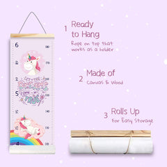SNSOU unicorn wall hanging with rope enables quick setup in kids' rooms and classrooms
