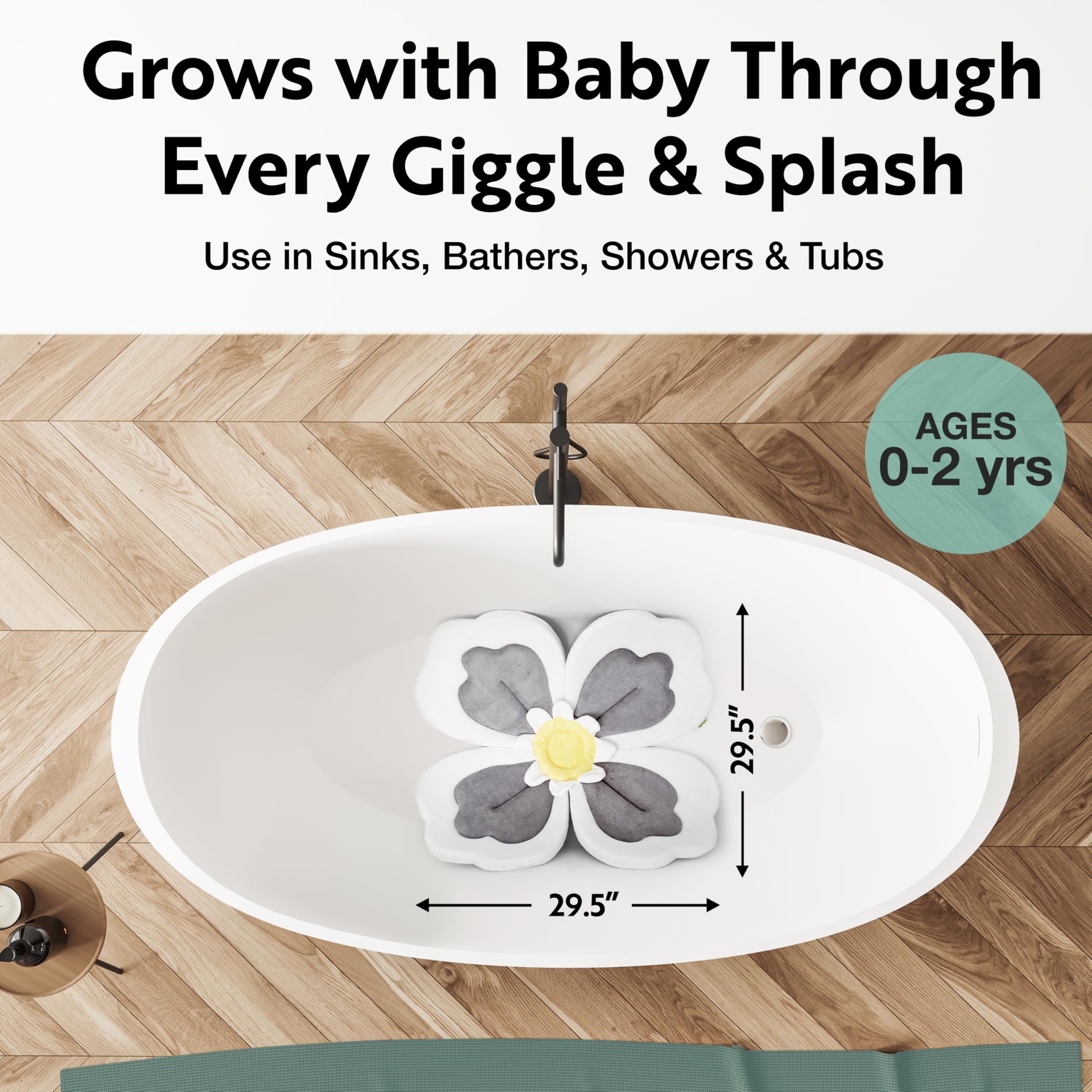 Snug Bug Gear fast-drying materials and straps simplify air-drying after bath time.