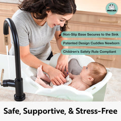 Snug Bug Gear non-slip base with dual suction ensures stable sinks and tubs.
