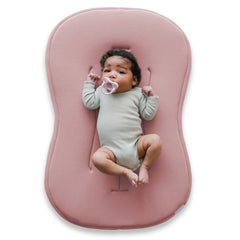 Snuggle Me Baby Lounger Curve cover close-up in buttery-soft organic cotton for newborn comfort.