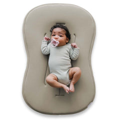 snuggle me Baby Lounger Curve cover closeup—buttery-soft organic cotton for gentle newborn skin