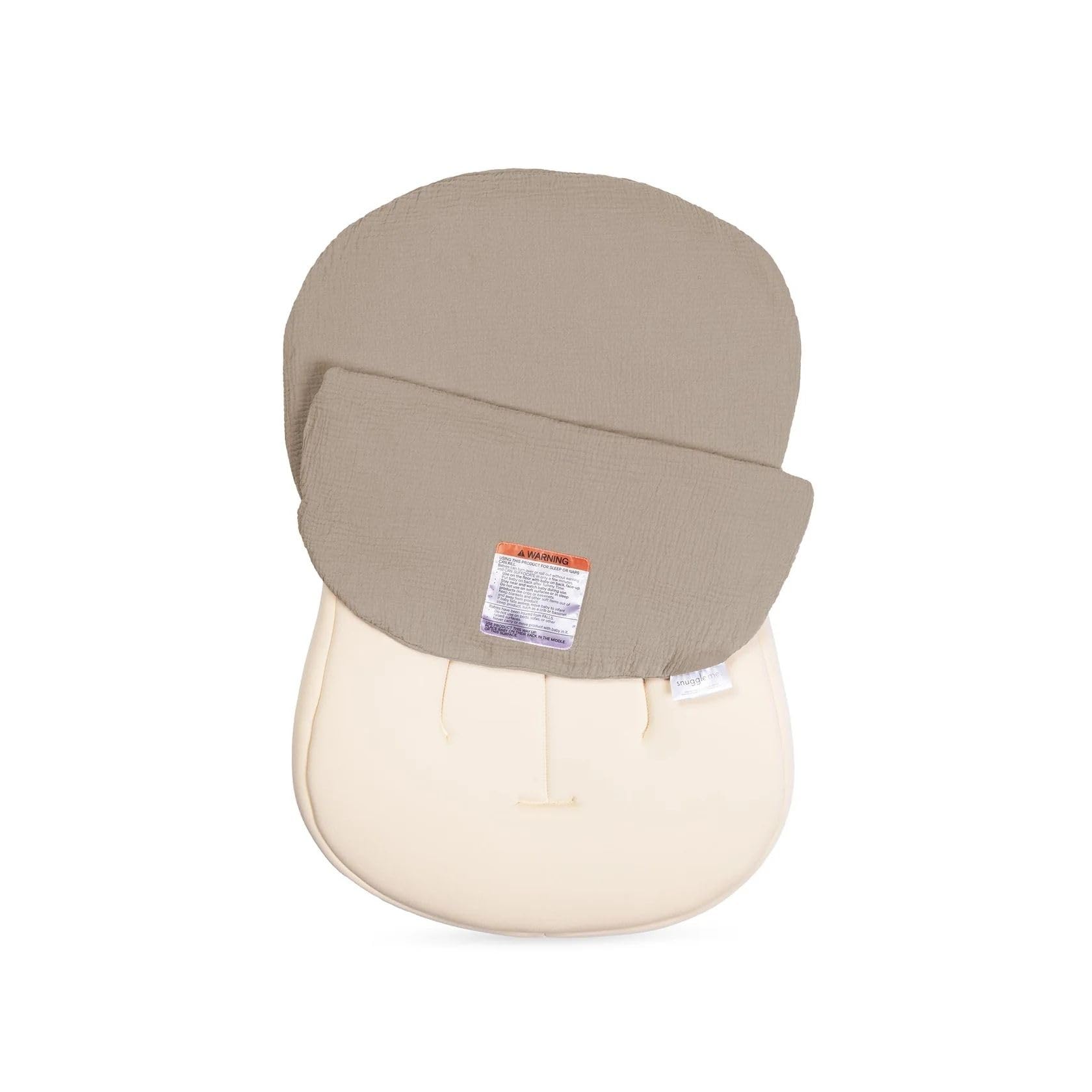 Snuggle Me Baby Lounger Curve Cover muslin texture closeup showcases organic cotton softness and breathability.