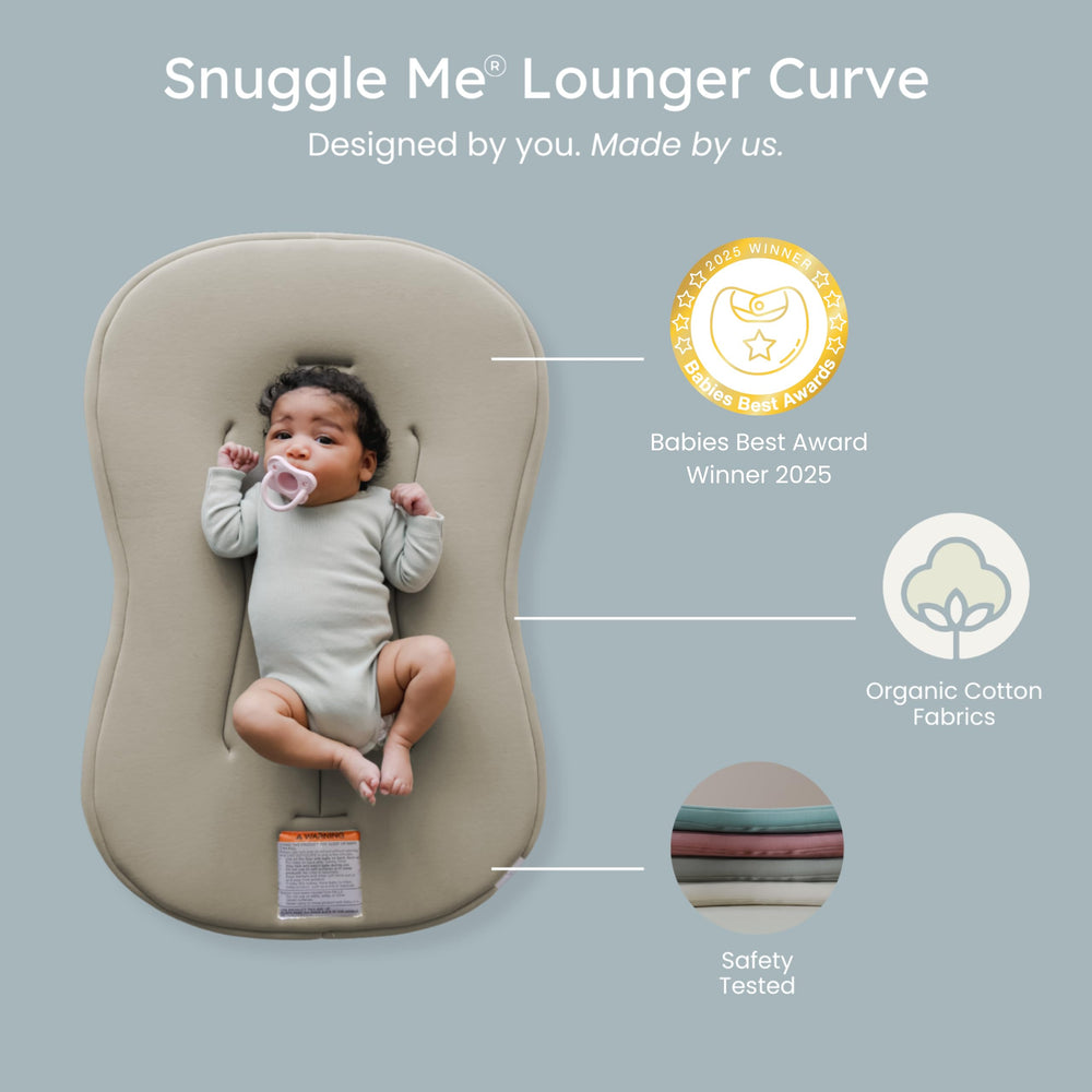 snuggle me Lounger Curve foam core detail—plush support for peaceful lounging