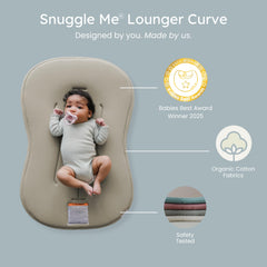 snuggle me Lounger Curve foam core detail—plush support for peaceful lounging