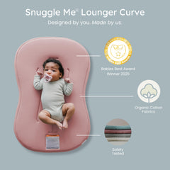 Snuggle Me Lounger Curve foam-core detail highlighting plush support for playtime.