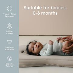 snuggle me Lounger Curve soft organic cotton—breathable fabric for comfy playtime