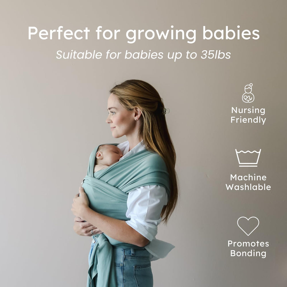 Snuggle Me Baby Wrap fabric blend emphasizes bamboo cotton breathable comfort