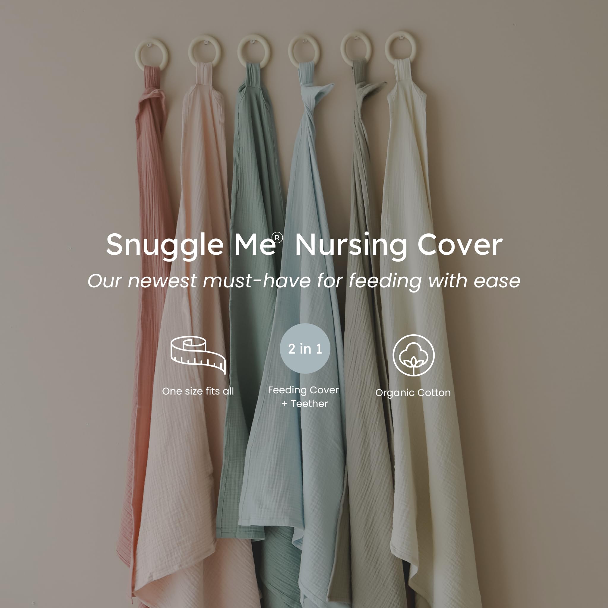 snuggle me nursing cover provides privacy while feeding on the go.