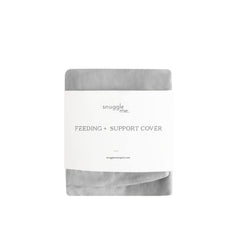 Snuggle Me Organic Feeding Support Cover in Stone protects the pillow and simplifies feeding cleanup.
