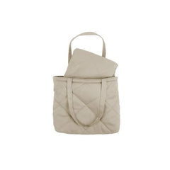 Snuggle Me play mat birch folded tote-bag for portable, cozy baby play space
