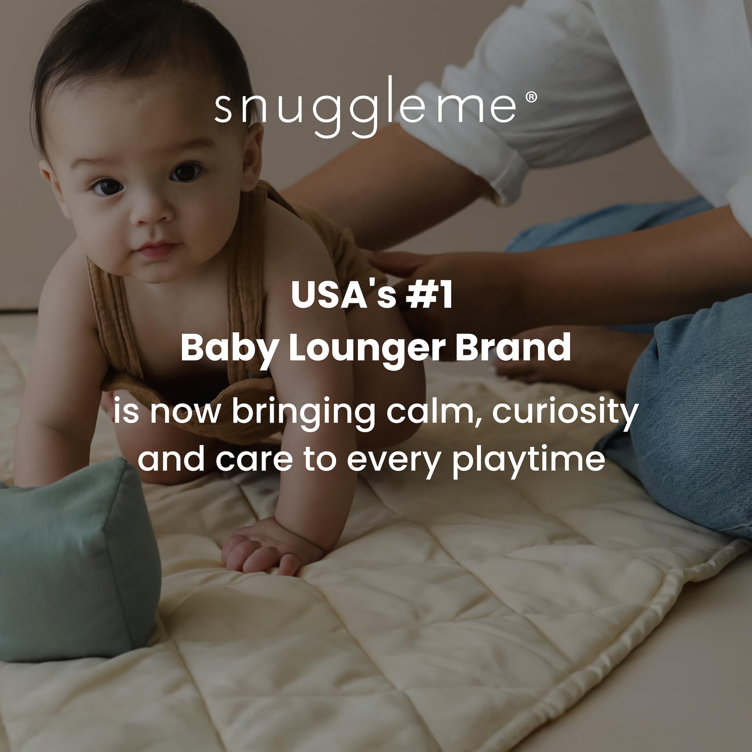 Snuggle Me play mat birch organic cotton close-up highlighting breathable texture