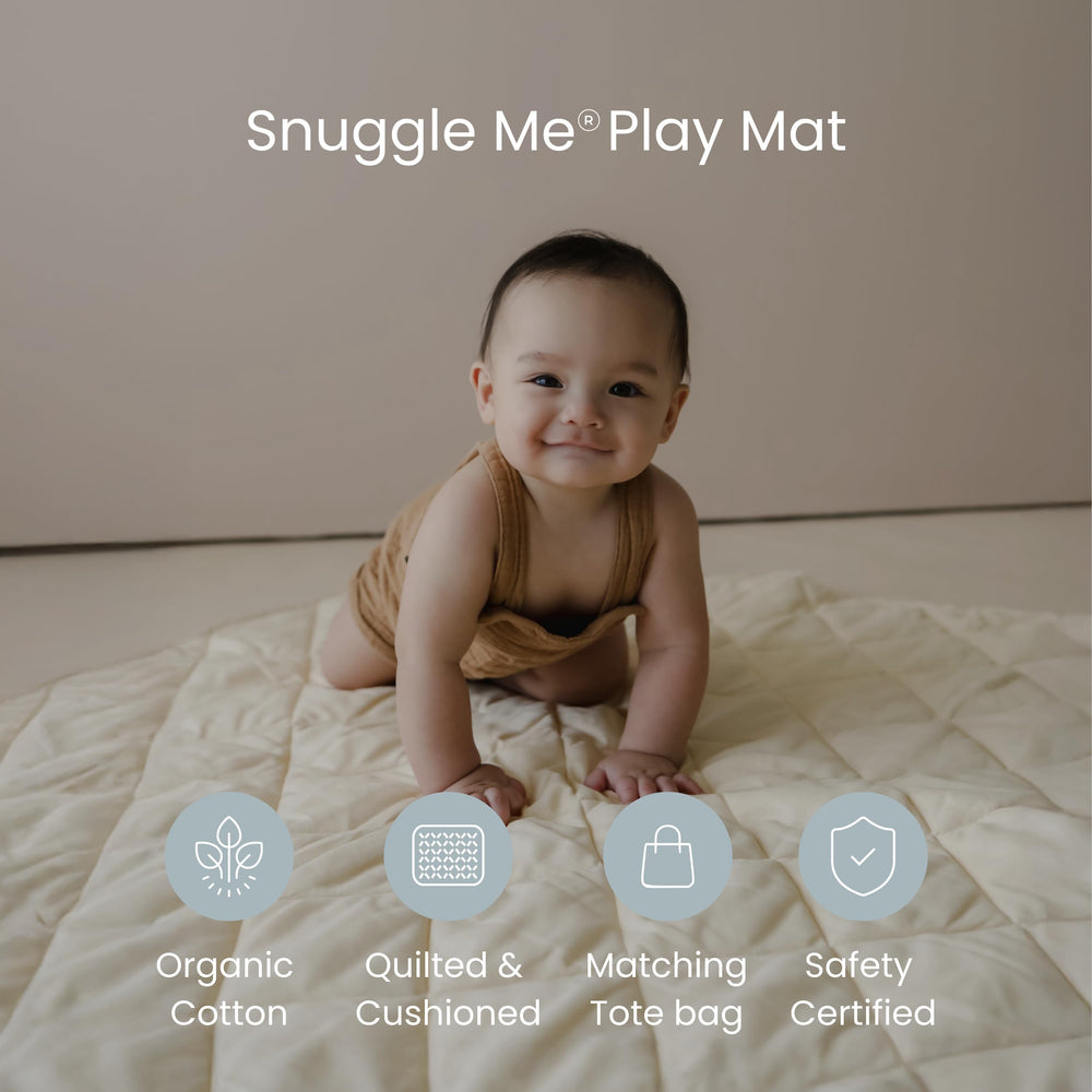 Snuggle Me play mat birch quilted detail emphasizes cushioned surface for comfort