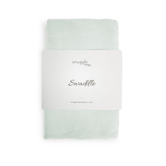 Snuggle Me Swaddle Sage material close-up showing soft organic cotton and gentle stretch.