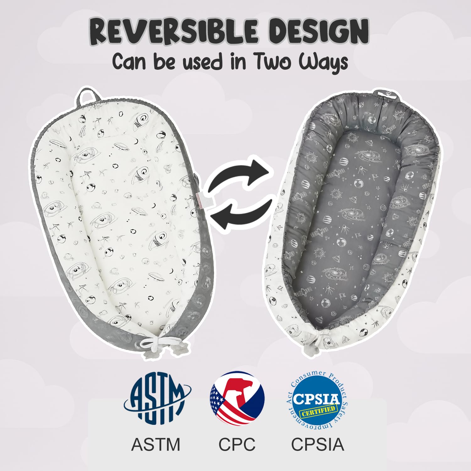 Snugglez baby lounger extendable design grows with infant through 24 months.