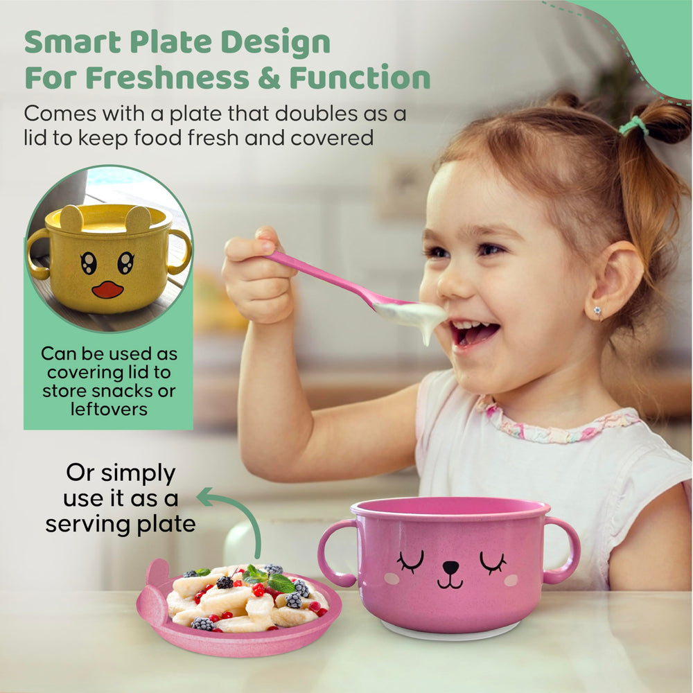SnugglyBites BPA-free durable bowls for safe everyday use.