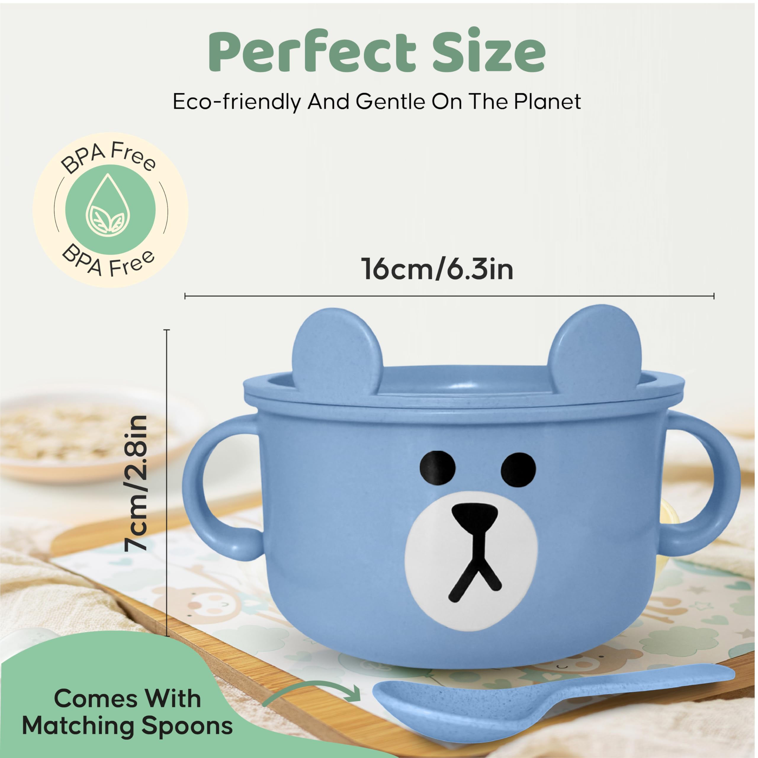 SnugglyBites microwave and dishwasher-safe bowls simplify reheating and cleanup.