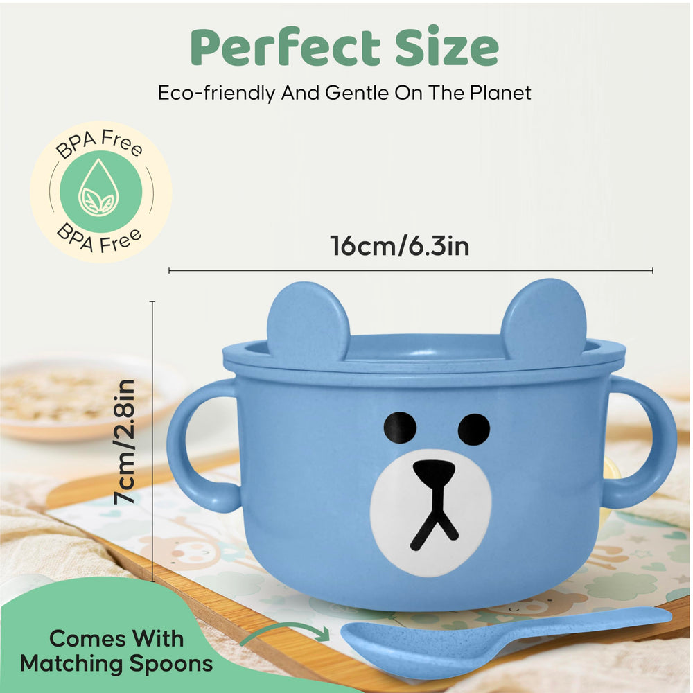 SnugglyBites microwave and dishwasher-safe bowls simplify reheating and cleanup.