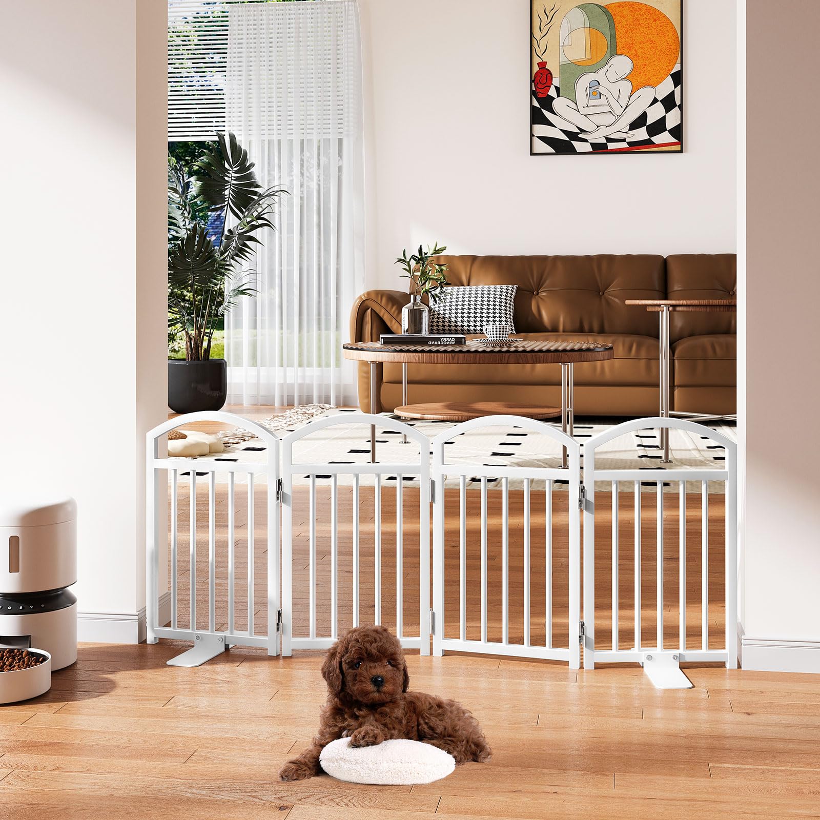 Snughome dog gate 360 hinge action for easy folding in tight spaces