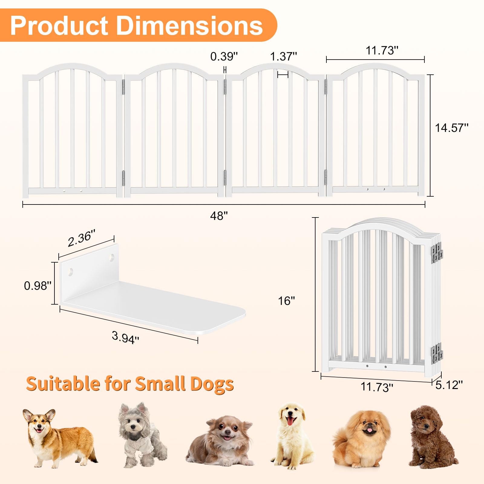 Snughome dog gate-base-feet-non-slip provides stable support and floor protection.