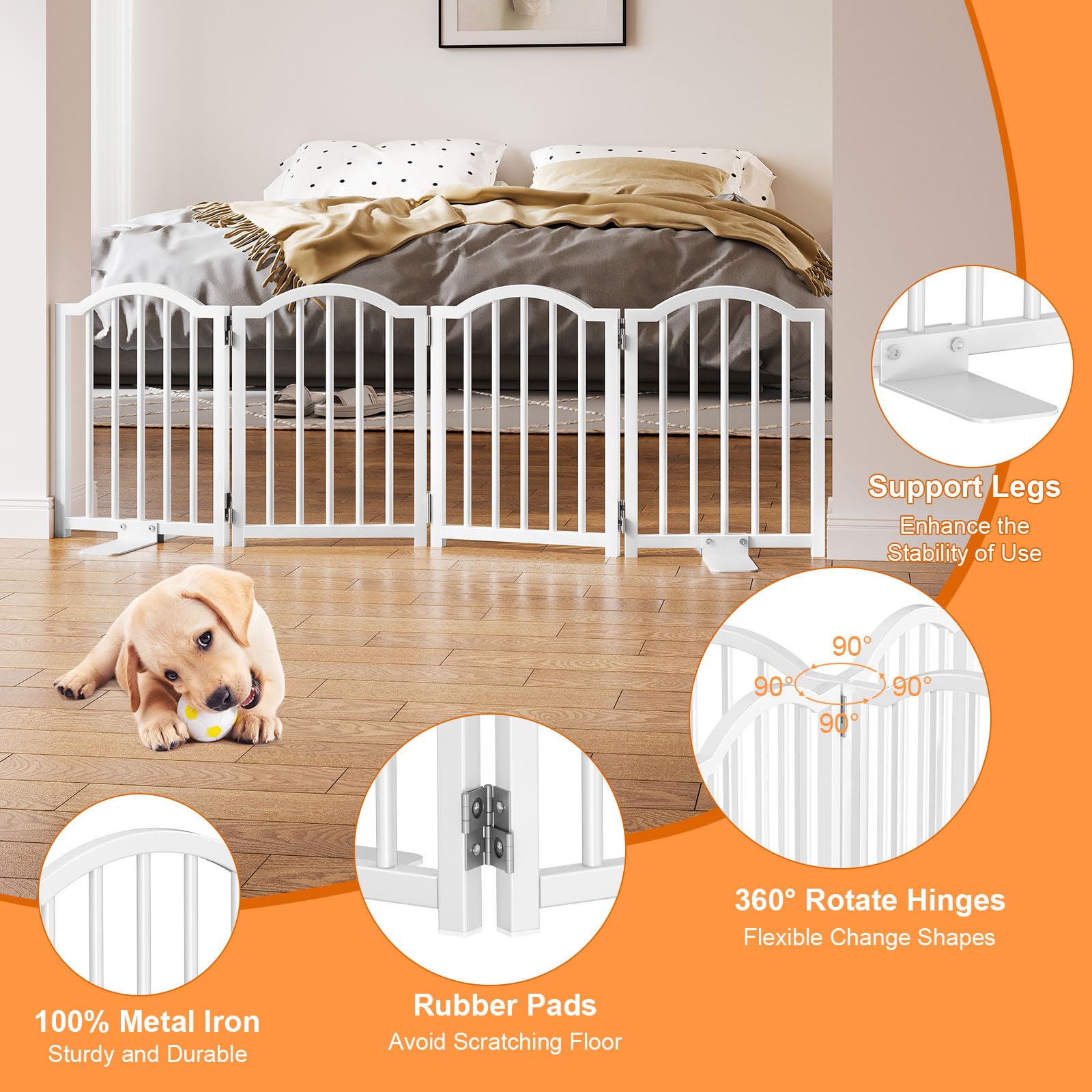 Snughome dog gate-doorway-use demonstrates suitability for doorways and hallways.