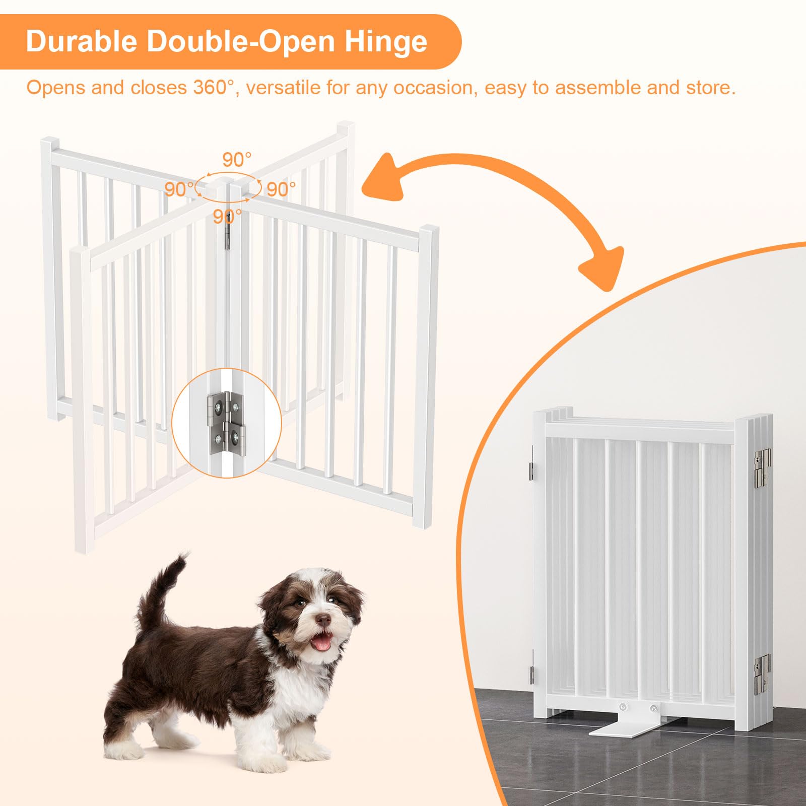 Snughome dog gate folded compact storage saves space.