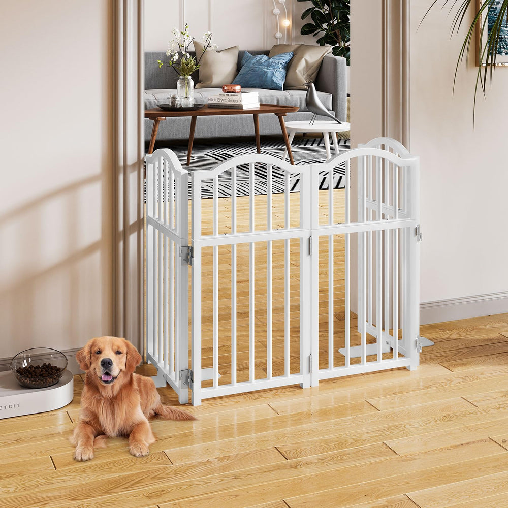 Snughome dog gate folded storage fits neatly under bed or sofa.