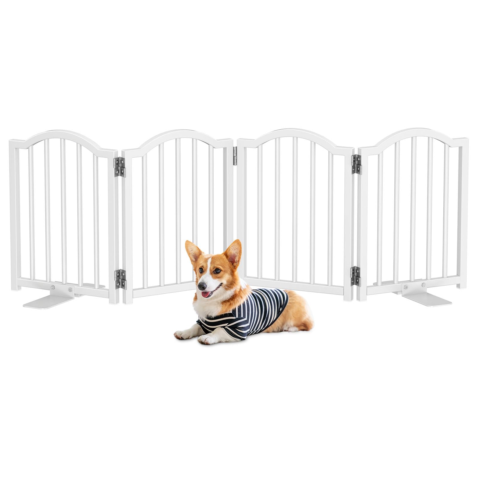 Snughome dog gate-storage-folded shows compact storage under bed or behind doors.