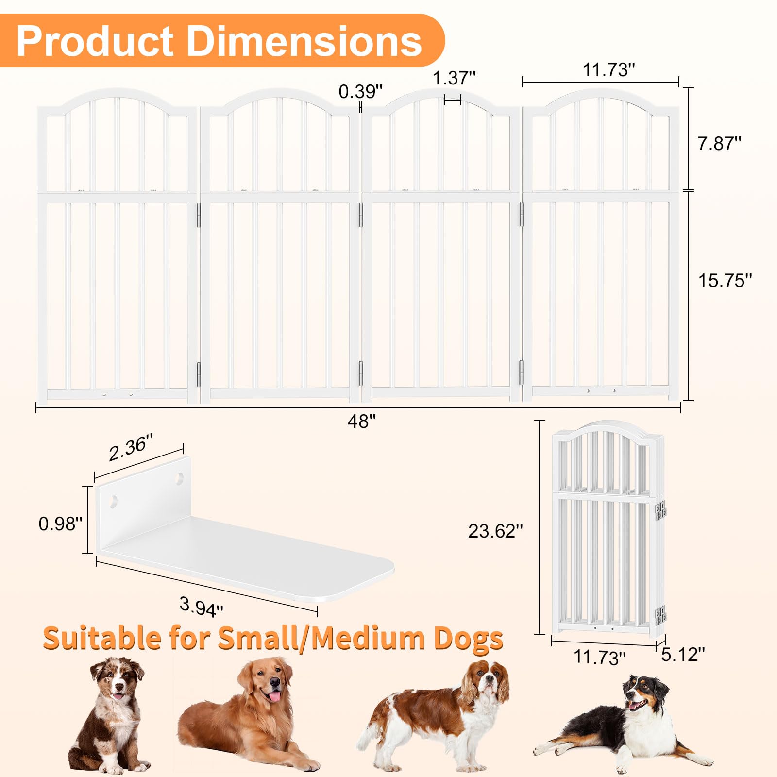 Snughome dog gate white metal frame adds sturdy, stylish home safety.