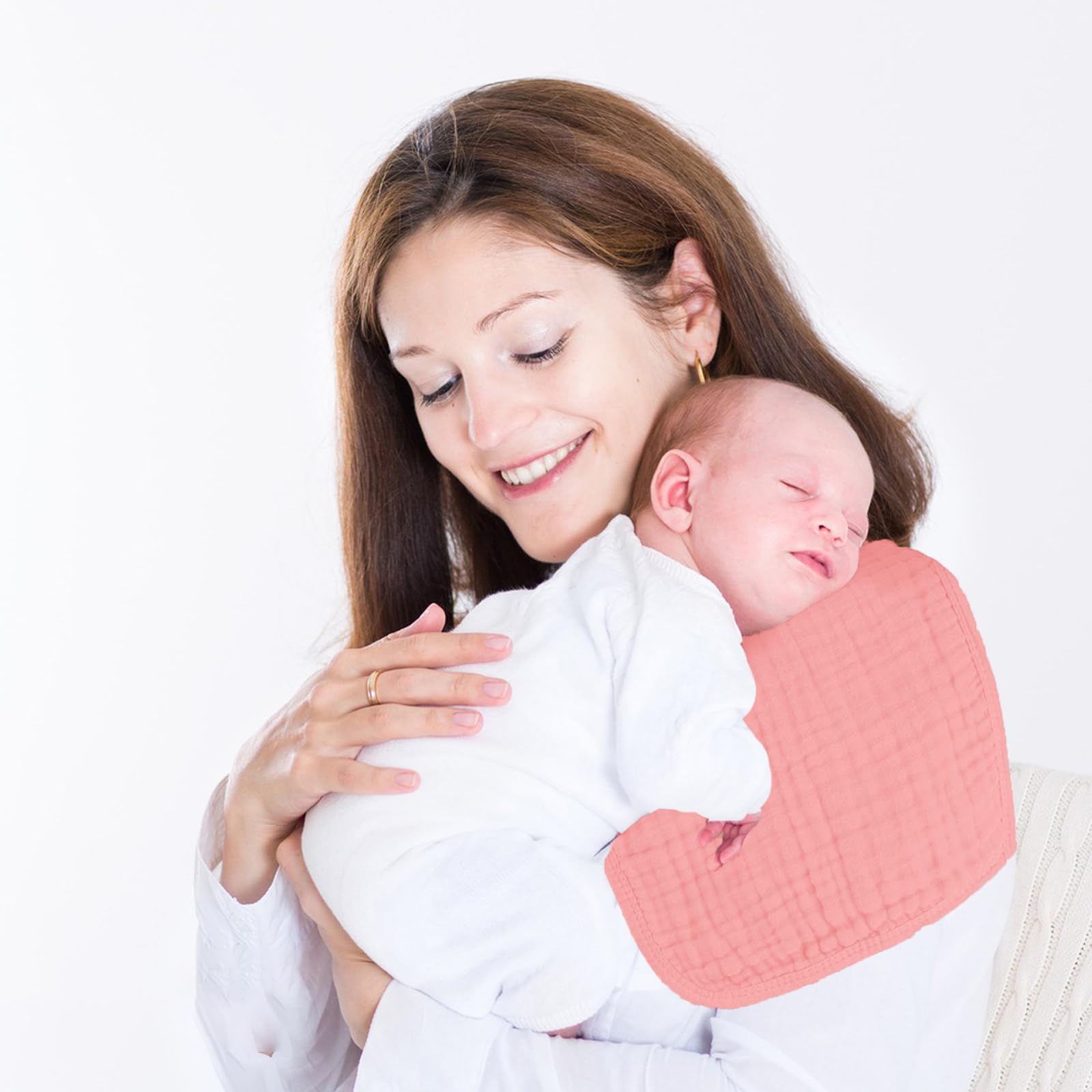 SnugOre pink and coffee cloths double as multipurpose baby essentials