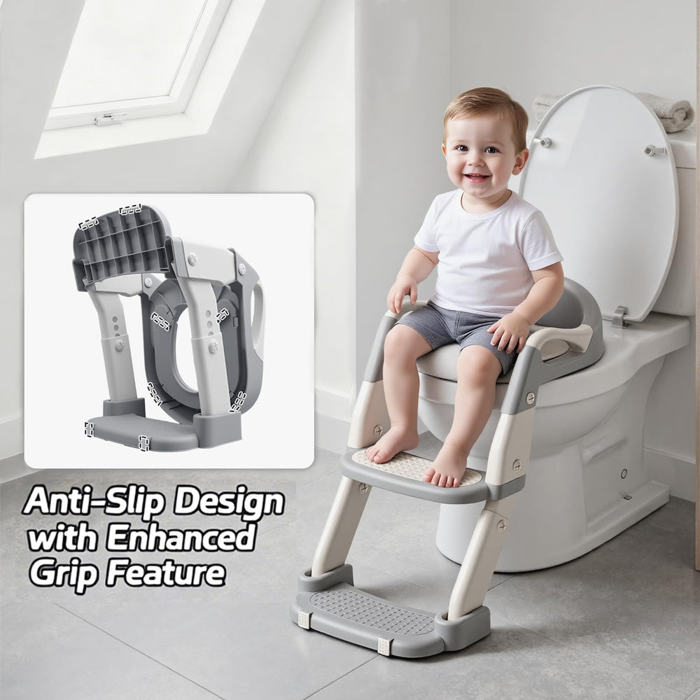 Snugzy Anti-slip base and widened step stabilize small feet.