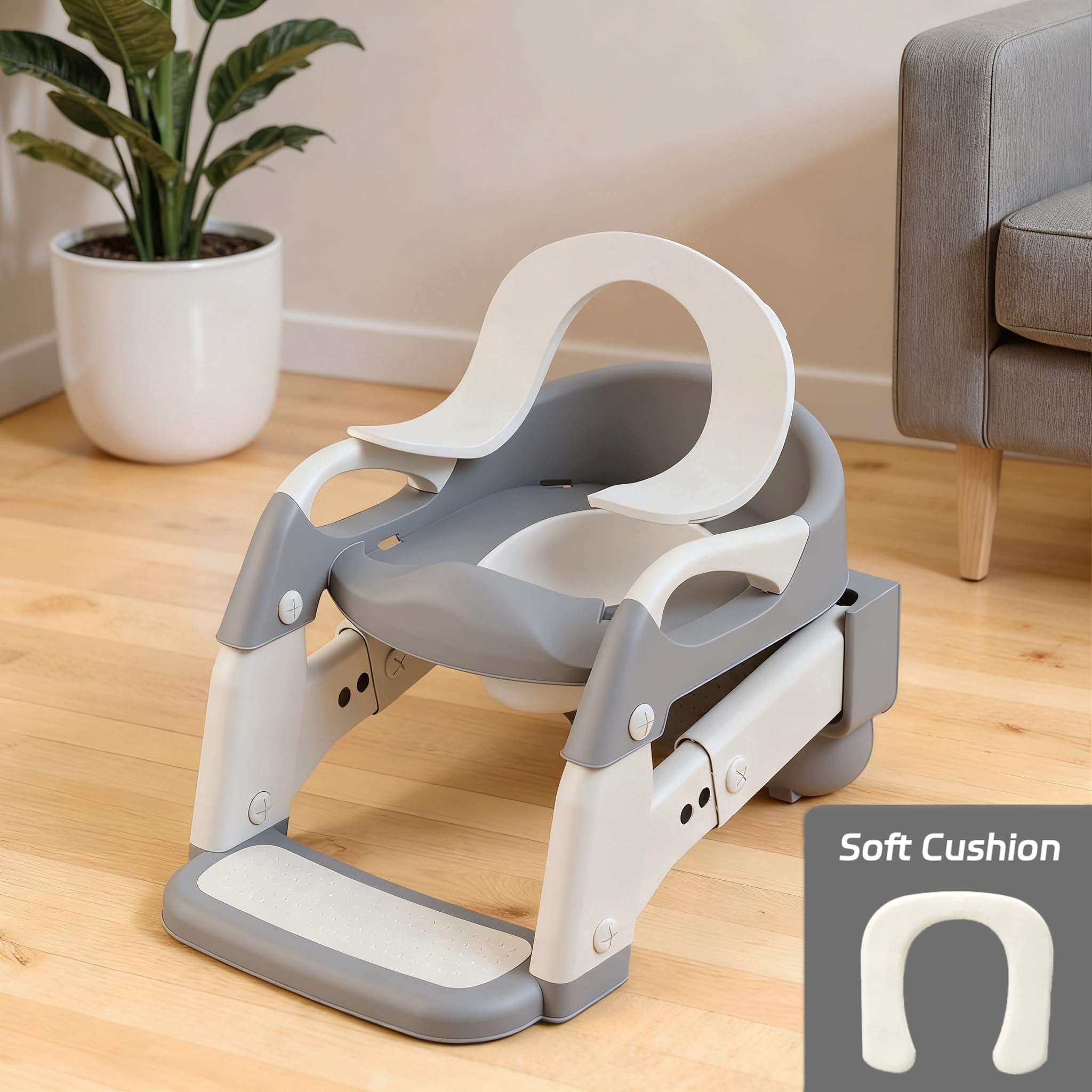 Snugzy Potty Seat with removable urinal for quick cleanup.