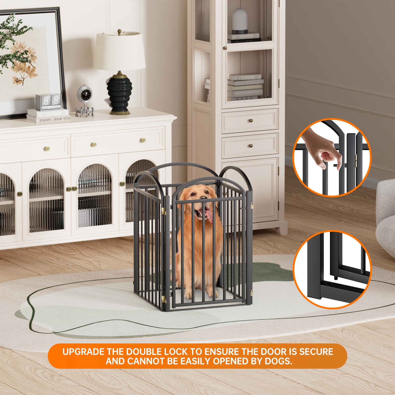 SNUOWU 32-inch tall extra-wide gate fits large doorway spaces.
