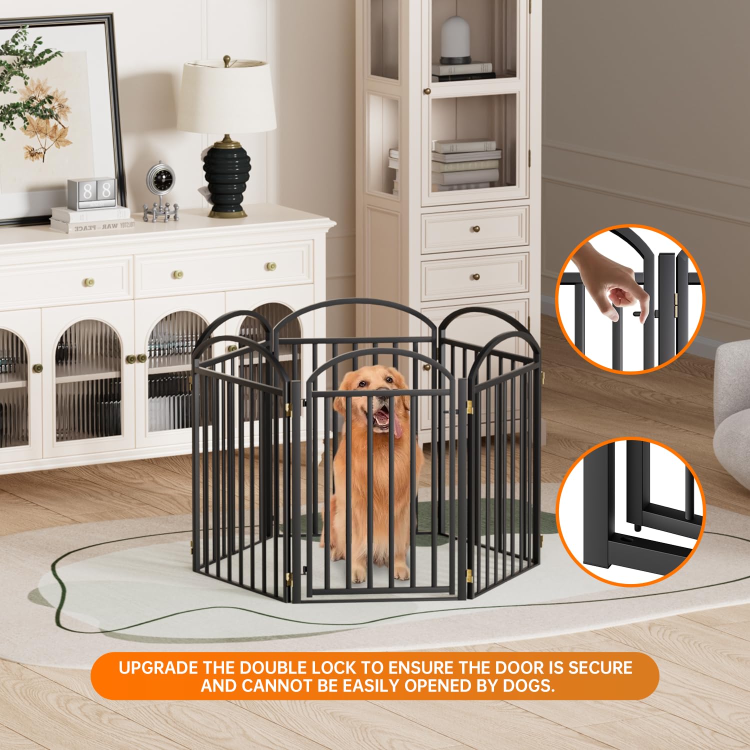 SNUOWU gate used at stairs and porch to create a controlled space.