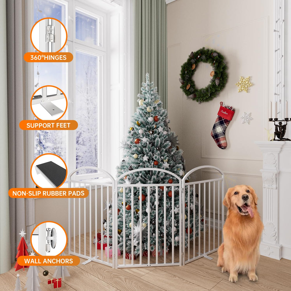 Snuowu foldable gate with 360-degree hinges for flexible layouts.