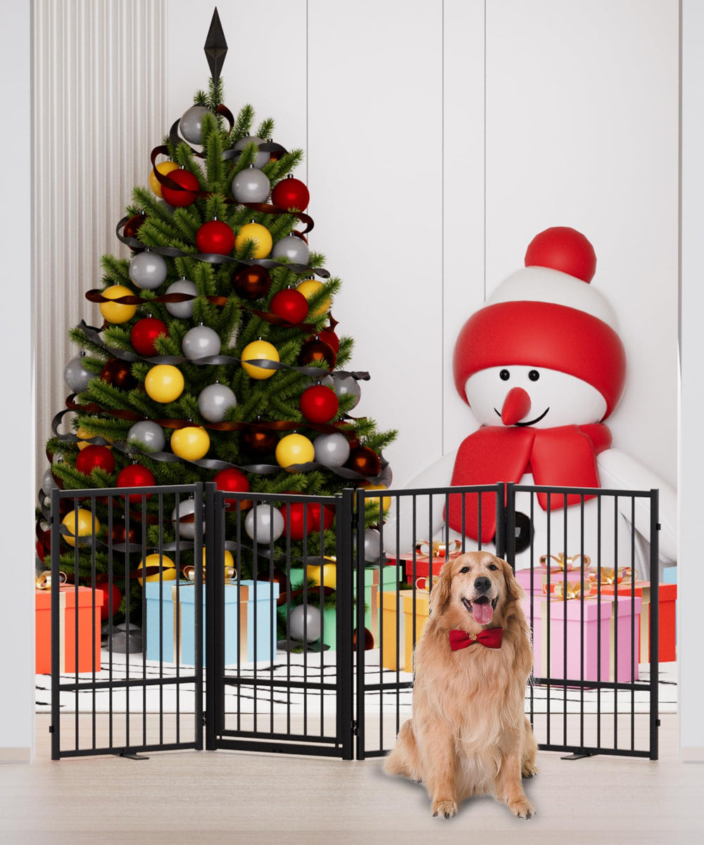 SNUOWU full metal dog gate delivers superior stability for busy households.