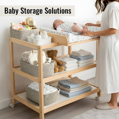 Snuvid minimalist brown basket adds warm decor to living spaces.