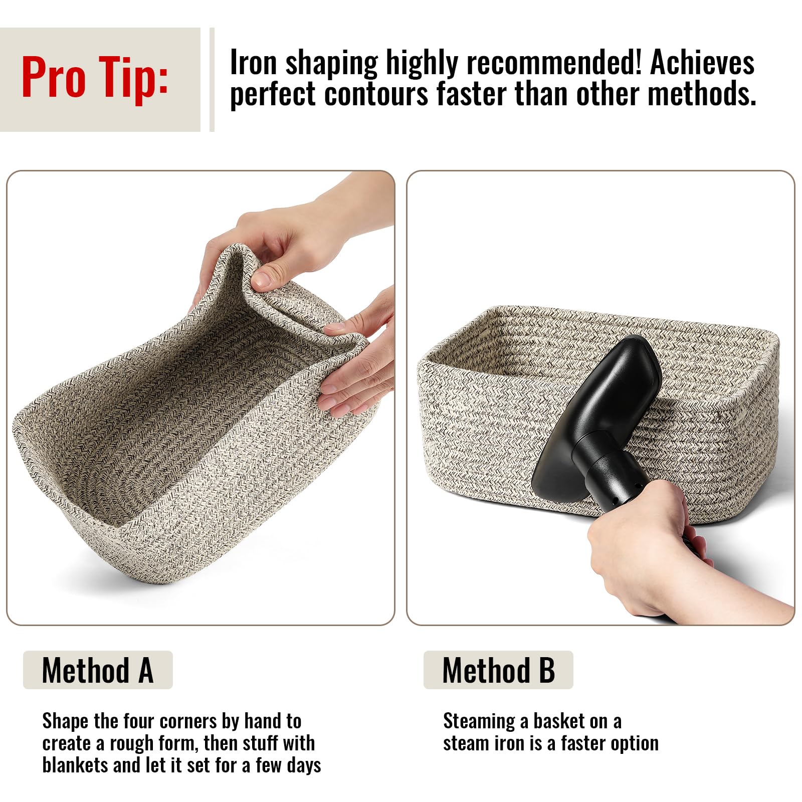 Snuvid versatile baskets simplify closet and desk organization.