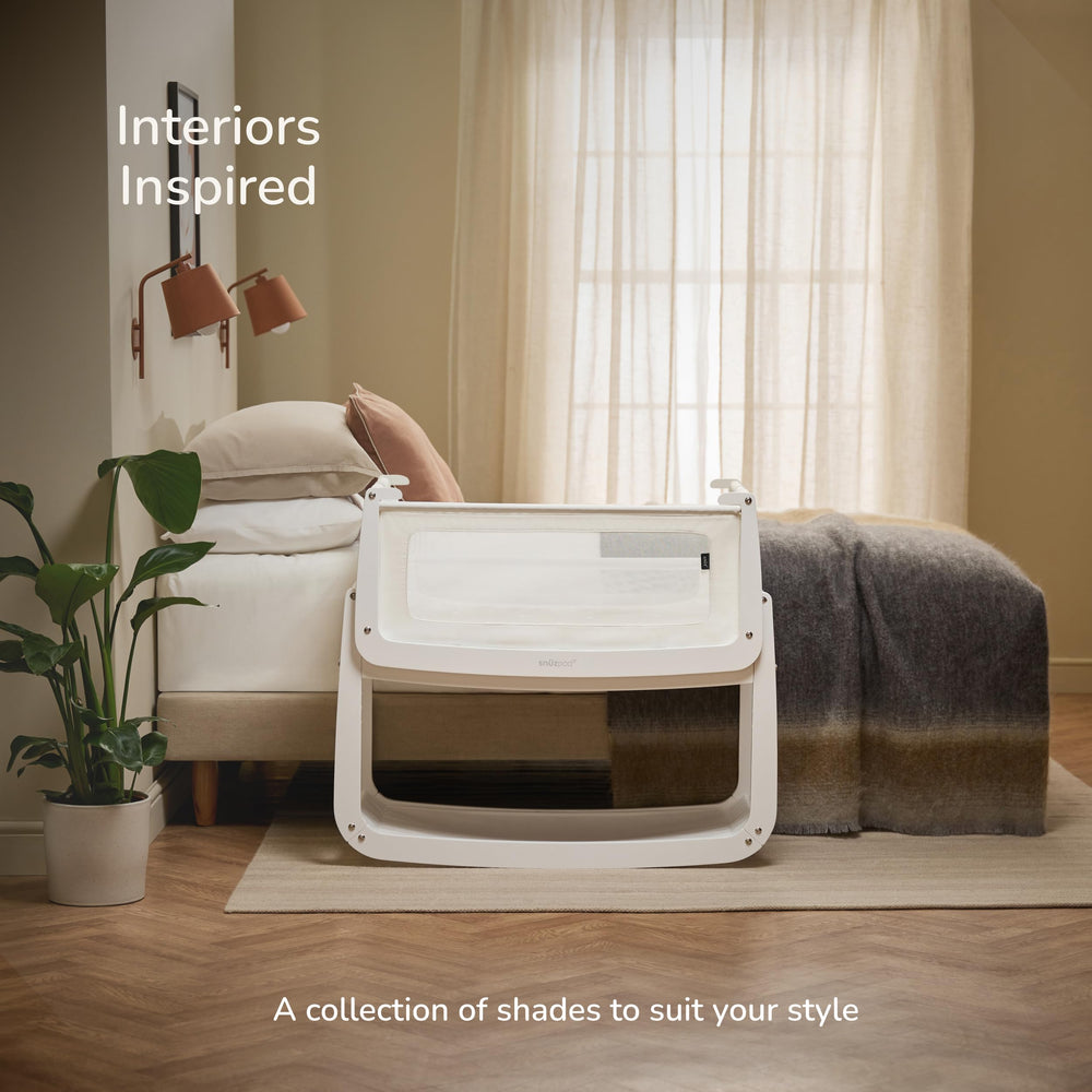 SnuzPod5 fits beside most beds for close sleep space.
