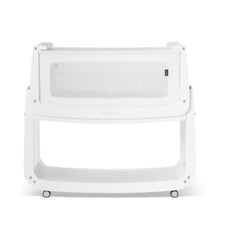 SnuzPod5 bedside bassinet with wheels enables easy bedside mobility for parents.