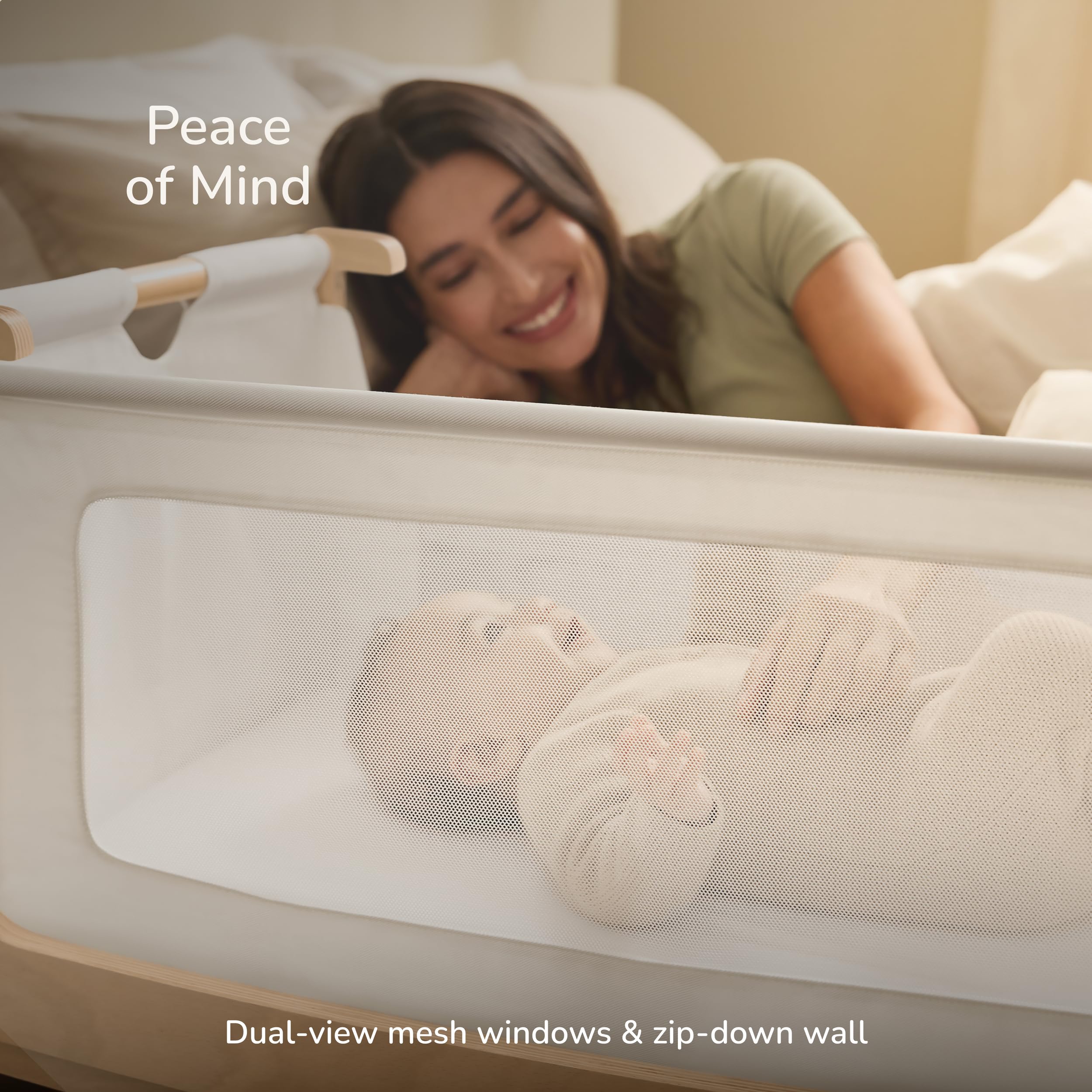 SnuzPod5 breathable 3D mesh mattress shown for baby comfort.