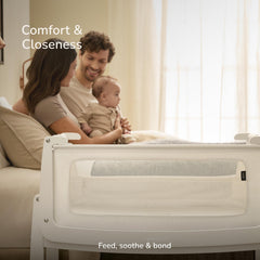 SnuzPod5 zip-down walls facilitate easy night feeds and close observation.