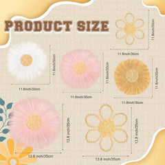 Soaoo daisy-woven-wall-hanging-white adds a light, calming touch to bedrooms.