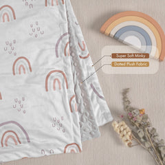 Soarwg Kids blanket with dimple-dot minky back for warm softness